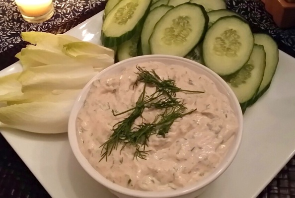 finished salmon dip